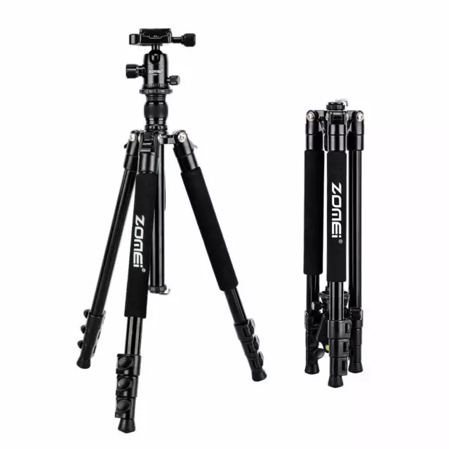 Zomei Q555 Pro Aluminium Travel Tripod Metal Ball Head for Digital DSLR Camera