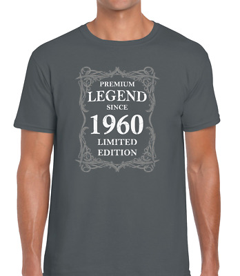 Premium Legend Since 1960 Funny T Shirt Mens Tee 60Th Birthday Gift Idea Present