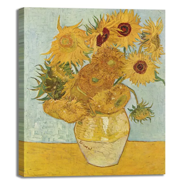 Van Gogh i girasoli design quadro stampa tela dipinto telaio arredo casa