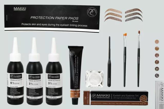 Makki Professional Intensive Eyelash Eyebrow Dye Eye Lash Brow Tint Tinting Kit