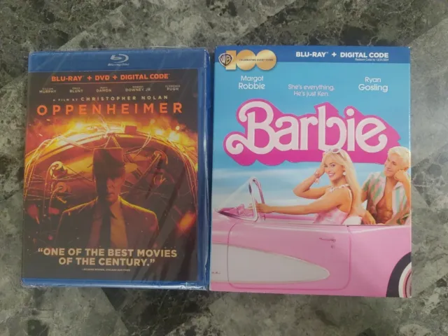 2 Movies! Barbie & Oppenheimer (Blu-ray) No Digital Code