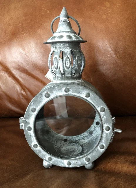 Pottery Barn Graham Lantern Lanterne NWT Nautical Beach Lake Decor Candle Holder