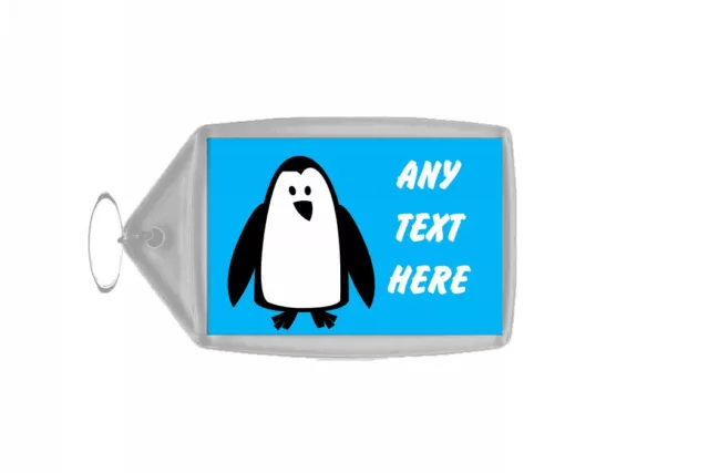 Blue Penguin Personalised Keyring