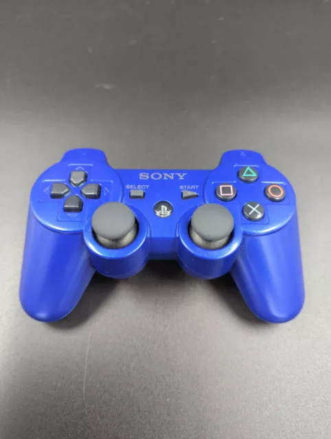 GENUINE Sony PlayStation 3 PS3 DUALSHOCK 3 SIXAXIS Controller (Blue) TESTED