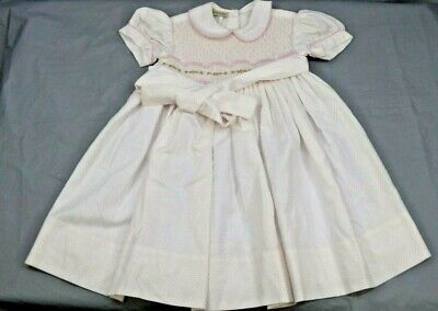 Marco Lizzy Dress Smock Girl 2 Y Princess Charlotte Pink Spotty Floral  Party