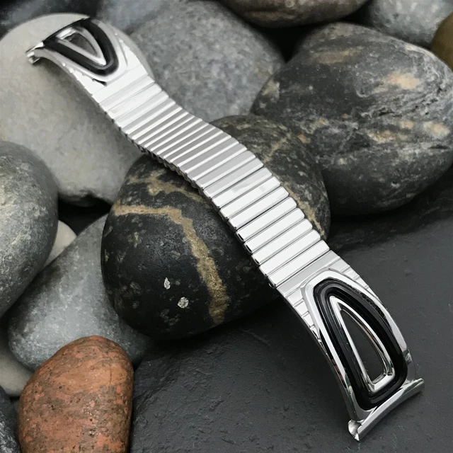 rare 1959 White Gold-Filled Mid-Century Speidel USA nos Vintage Watch Band