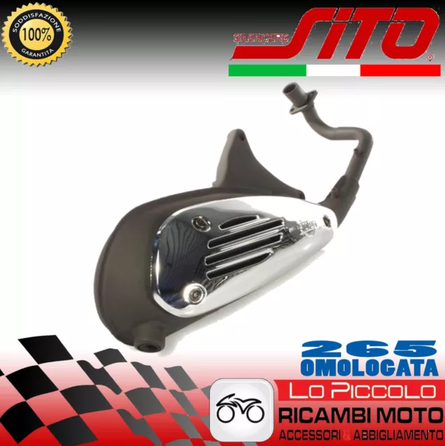 0265 Marmitta Sito Plus Piaggio Vespa 125 Et4 1999-2002 Omologata Nuova