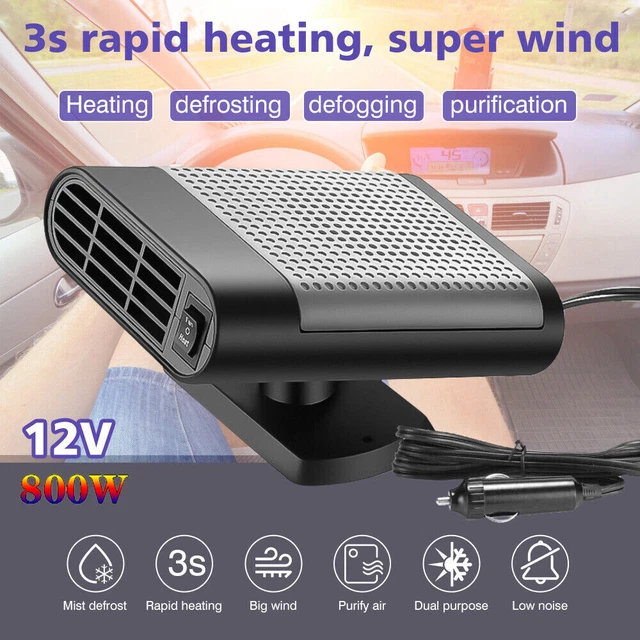 Portable Car Heater Electric Heating Fan Defogger Defroster Demister 12V 500W