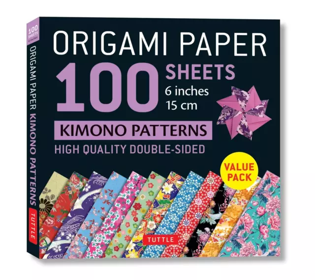 Origami Paper 100 Sheets Kimono Patterns 6" (15 Cm): High-Quality Double-Sided O