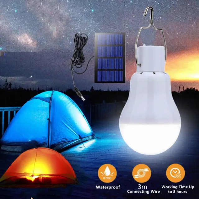 Flood Solar Camping Light Tent Lantern Bulb Work Lamp Emergency Flood Lamp