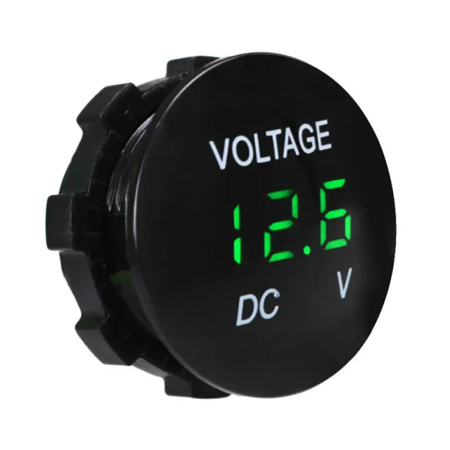 LED 12V-24V Digital Display Voltmeter Car Motorcycle Voltage Gauge Panel Meter.