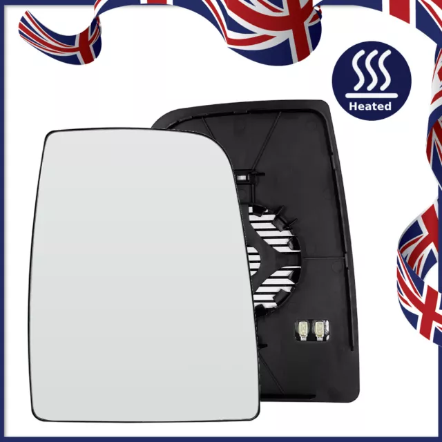 Wing Door Mirror Glass Heated Plate Right Driver Side For Ford Transit Mk8 2014+