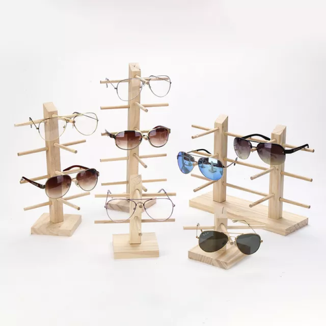 Wood Sunglasses Eyeglass Rack Glasses Display Stand Holder Organizer Tra-xd
