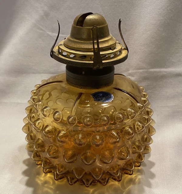 Vintage Imperial Glass Early American Hobnail Oil/Kerosene Lamp