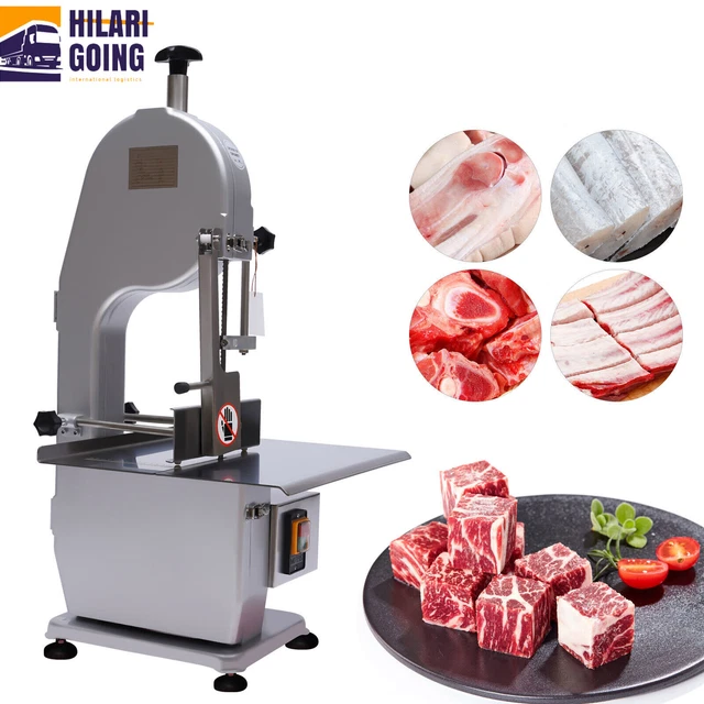 Electric Bone Saw Machine Commercial Frozen Meat Bone Cutting Band Cutter 1500W