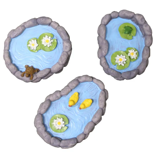 Miniature Fairy Garden Accessories Ornament Resin Mini Pond Microlandscape Decor