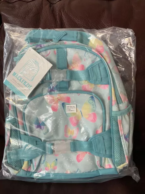 Pottery Barn Kids Butterfly Small Backpack Girl Aqua Blue No Mono Brand New