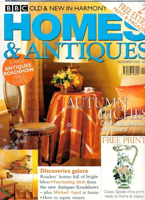 HOMES AND ANTIQUES MAGAZINE - November 2000