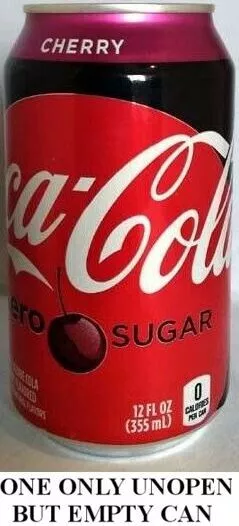 Coca-Cola Kirsche Null 2020 Leere Ungeöffnet 355ml Kann Coke USA Limited Edition
