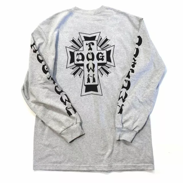 Dogtown Skateboards - Cross Logo Grey Longsleeve T Shirt - New