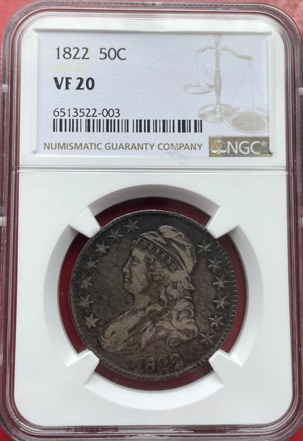 1822 Capped Bust Half Dollar 50C NGC VF20 1822 Capped Bust Half Dollar 50C NGC VF20