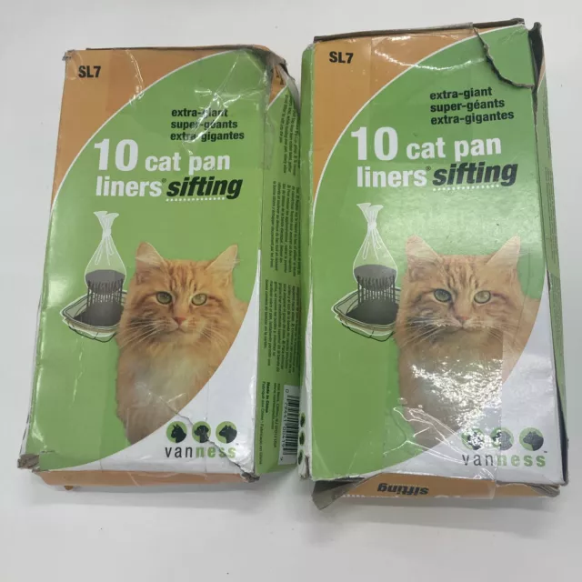 Paquete de 2 revestimientos extra gigantes para sartén de tamiz para gatos