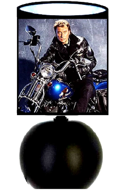 Lampe Cylindrique Johnny Hallyday - Autographe - Édition STC - Moderne