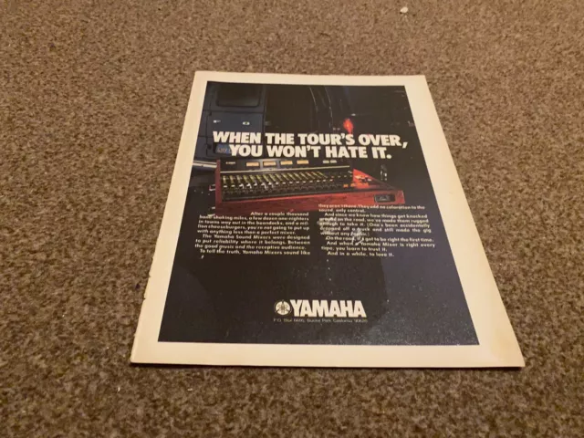 Framed Advert 11X8 Yamaha Sound Mixers