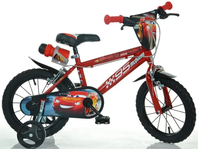 Bici Misura 16 Bimbo Dino Bikes Bicicletta Bambino Cars Art. 416 U-Cs3 Rosso New
