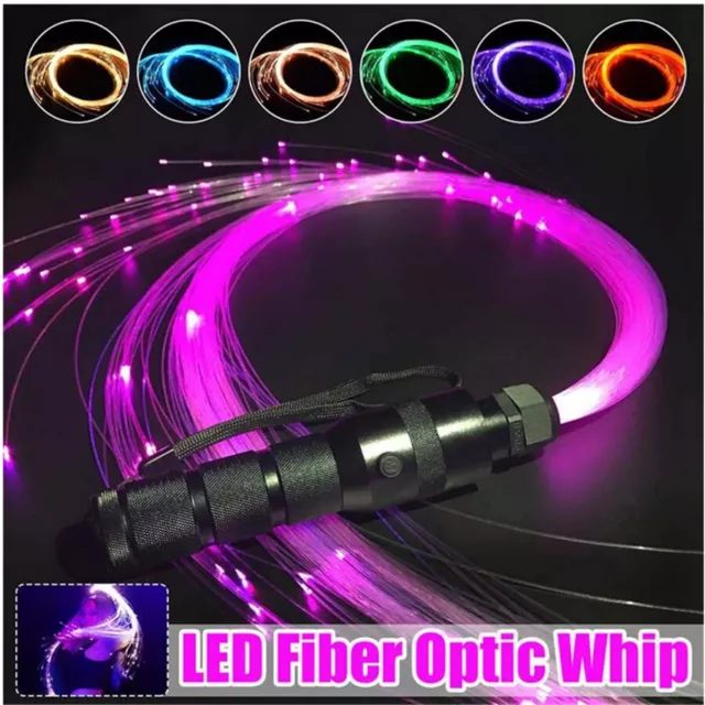 1.5m RGB Bunte LED Glasfaser Peitsche Licht Glühseil USB für Tanz Festival Party