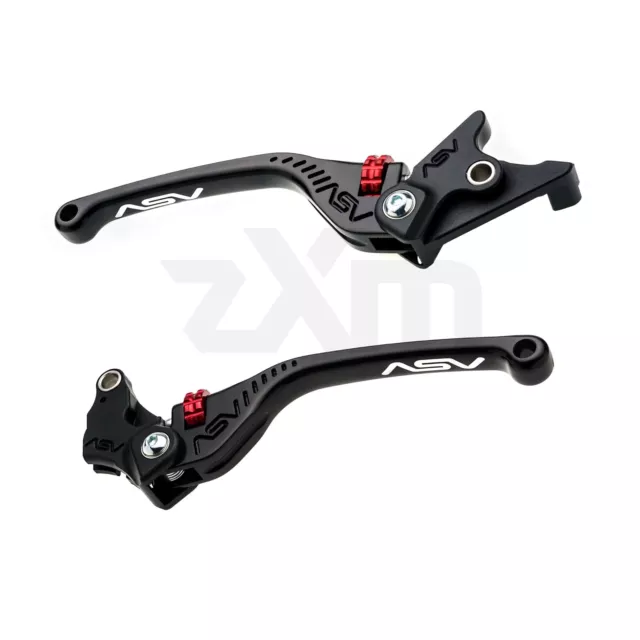 2017-2024 Kawasaki Z-900 ASV Inventions F3 Series  Brake & Clutch Levers Black