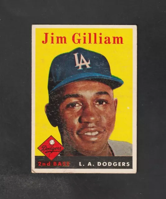1958 Topps Jim Junior Gilliam #215 ~~ LA Dodgers