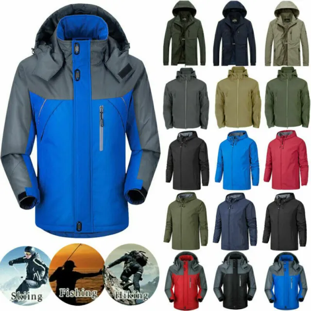New Men Winter Jacket Hoodie Coat Ski Snow Hiking Thick Warm Hoodie Outwear Tops