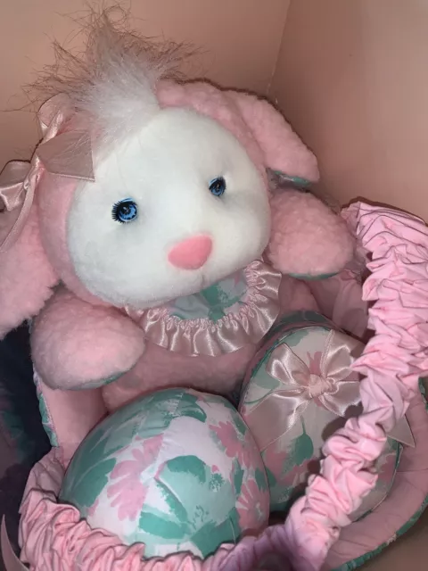 Anco Plush Pink Floral Lamb 13” Stuffed Animal Easter Toy Vintage 1993 In Box