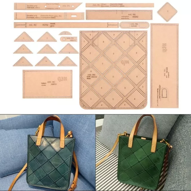 Leather Craft Ladies Shoulder Messenger Bag Sewing Pattern Kraft Paper Template