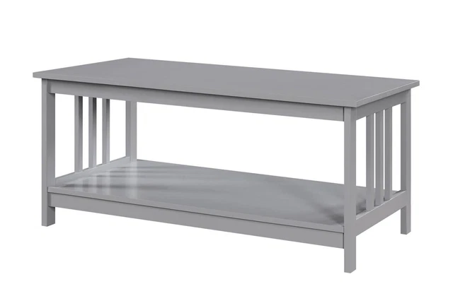 Convenience Concepts Mission Gray Coffee Table With Shelf S20-251