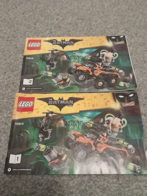 Lego DC 70914: Bane Toxic Truck Attack. Complete Instructions Only