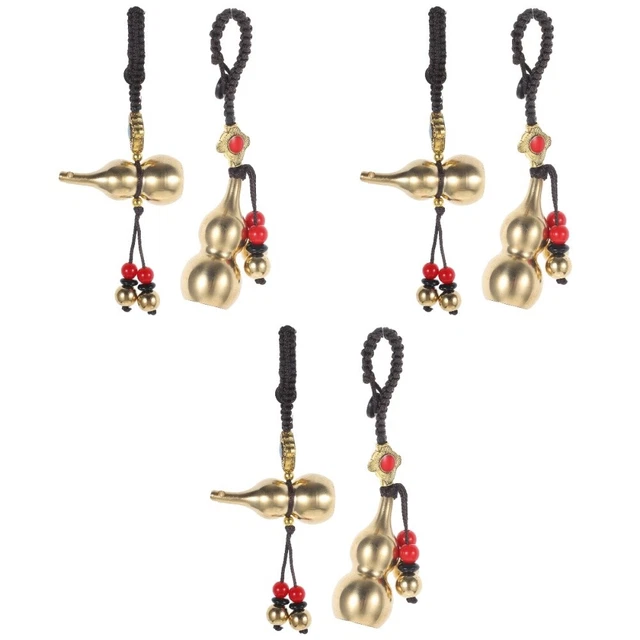 6 Pcs Pendentif Gourde En Laiton Pendentif De Voiture Gourde En Cuivre
