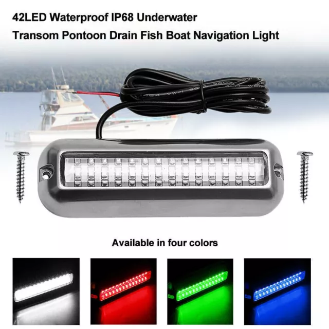 27/42LED Underwater BOAT MARINE Transom LIGHT 316 Stainless Steel Pontoon