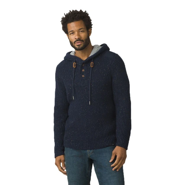 Prana trawler hooded henley top