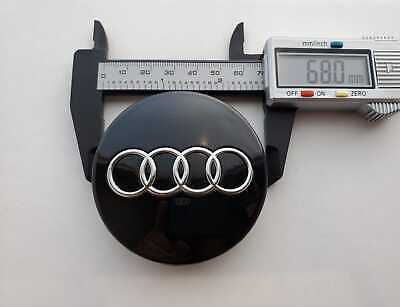 Set(4pcs) Audi 67mm Black Chrome Wheel Rim Center Hub Caps Replacement4B0601170A