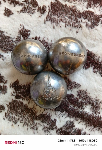 Trophée Boule Pétanque ESBP 2012 - Vainqueur Simple - Statuette 17 Cm - 780g