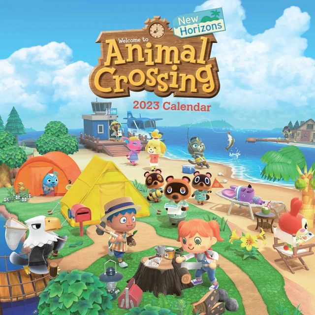 TO ANIMAL Crossing New Horizons 2023 Wall Calendar 12X 24" £7.