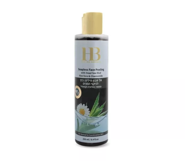 H&B 250 ml 8.4oz Soapless Face Peeling With Aloe Vera And Dead sea Mud