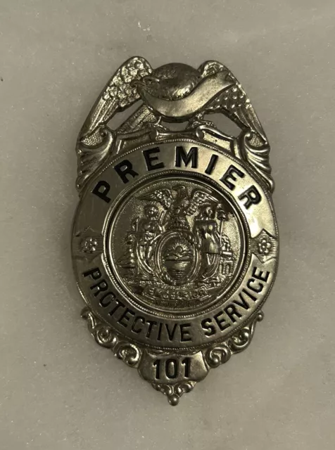 Obsolete Premier Protective Service Badge Hallmarked C.D. REESE NY