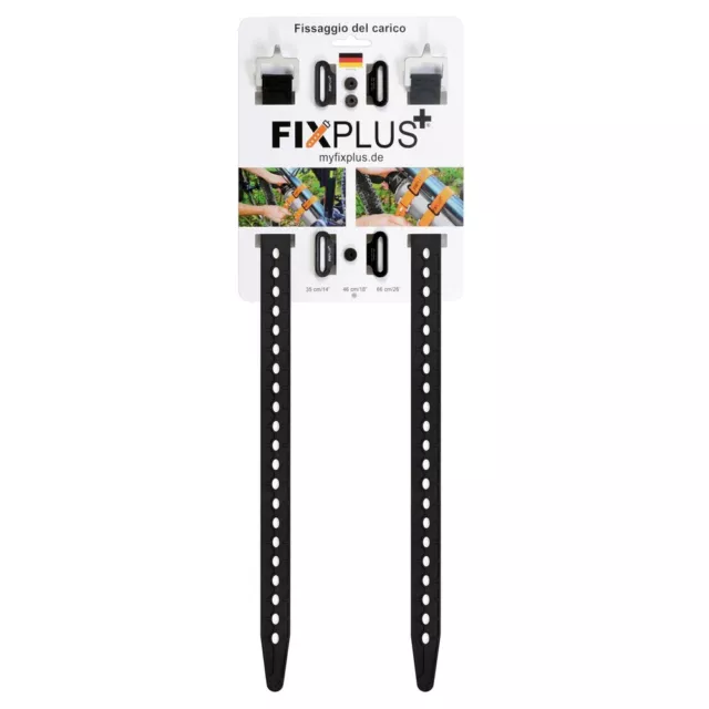 Fixplus Ensemble Fixation pour Vélo 2 Sangles De 46 CM + Supports - 2,3 X 3