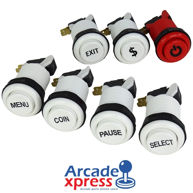 IL CONCAVE ARCADE Push Button PSL-L Menu Exit Coin Power Select Pause ...