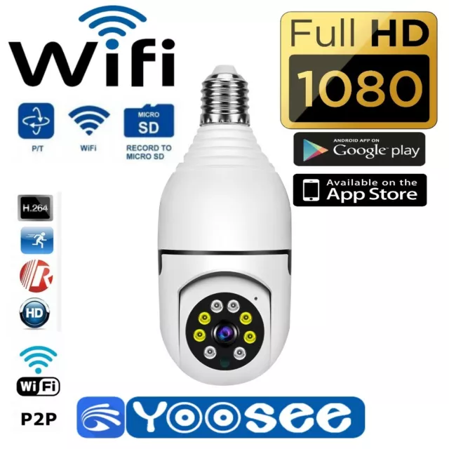 Telecamera Ip Cam Ptz Wifi Camera Dome Wireless Speed Zoom Yoosee E27 Lampada