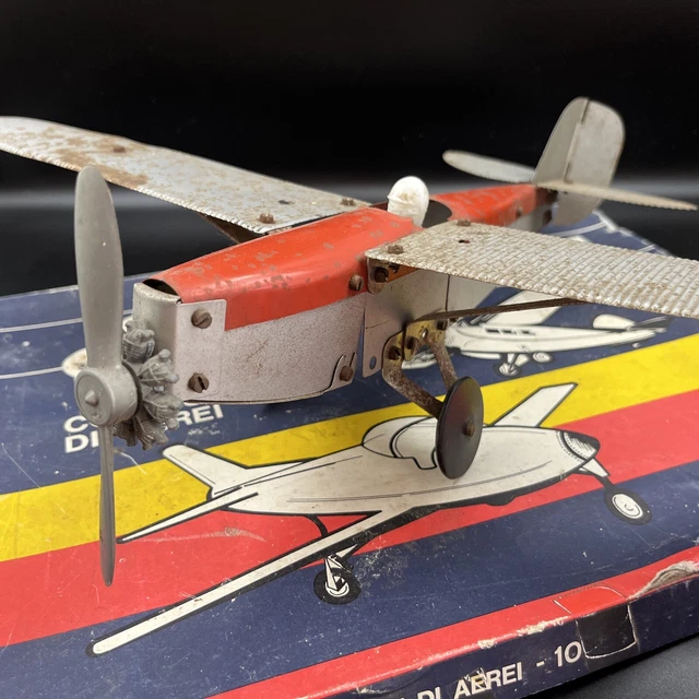 AVION EN TÔLE Vintage (Tin Toy) Training Plane MS-011 - En