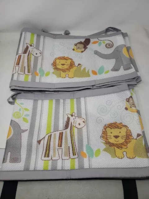 BreathableBaby Breathable Mesh Crib Liner – Classic Collection – Safari Fun Too